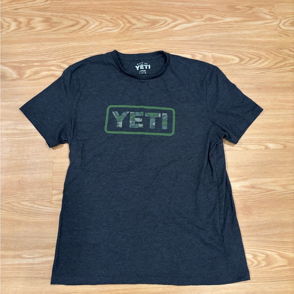 YETI Coolers Grey & Camo Logo Shirt